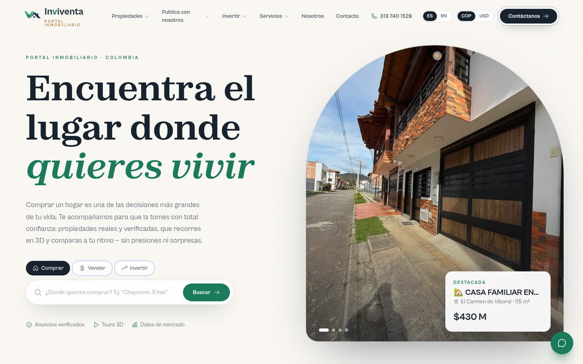 Inviventa, a real estate portal built by DautIA